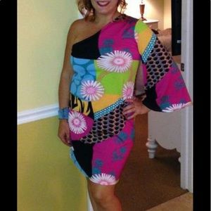 Colorful cocktail dress